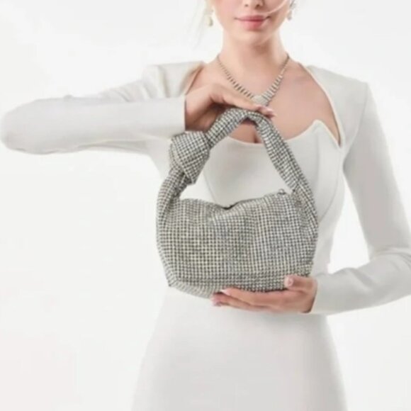 NWT Madison West Los Angeles Bring On The Bling Crystal Rhinestone Bag - Picture 5 of 5